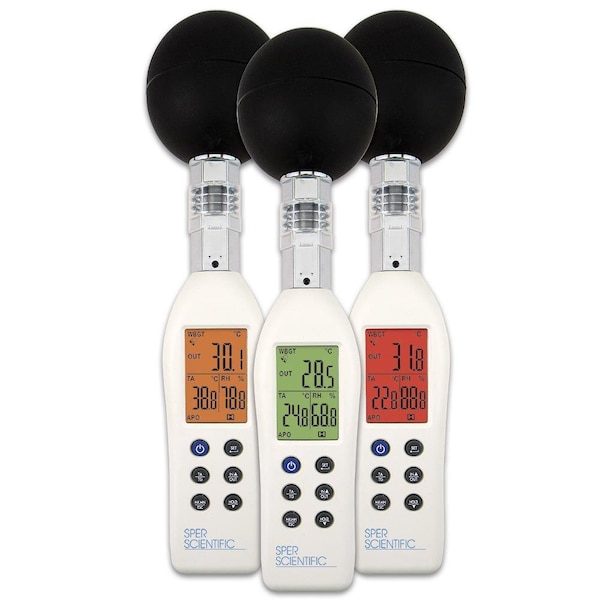 Sper Scientific Wet Bulb Globe Heat Stress Meter with Color Coded Display 801038 - main